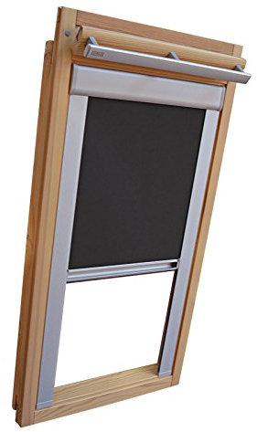 Easy-Shadow Hochwertiges Verdunkelungsrollo Rollo mit Seitenschienen für Velux DKL/DKU-EP GGU,GPU,GHU,GTU M06 dunkelgrau // Maßanfertigung