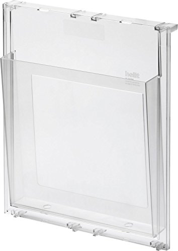 helit H6810002 - Prospekthalter „the placativ“ DIN A4 hoch, glasklar | Glasklar für Flyer, Broschüren und Dokumente