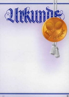 Albert Hoffmann Urkundenverlag Badminton / 910 / 953 / / PC-Urkunden (170 g/m²) 10 Stk