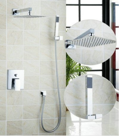 Gowe Single Griff Badezimmer Runde Spray Regen Rainfall Top/Handbrause Set Badewanne Chrom Spüle, Wasserhähne, Einhebelmischer