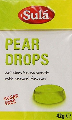FOURTEEN PACKS of Sula Pear Drops Sugar Free Boiled Sweets 42g