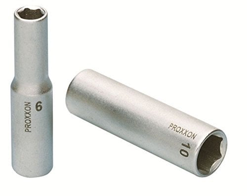 Proxxon 23 540 Vaso Largos de 3/8 para Pernos Roscados Sobresalidos Largos, Tamaño 12mm, Longitud Total 46mm