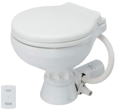 Johnson Pumps 80-47435-01 AquaT Compact Standard Electric Marine Toilet, 12V