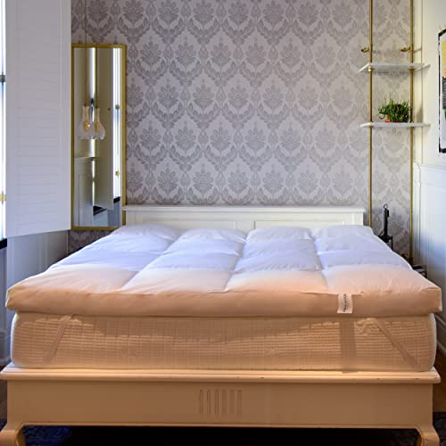 BEFA Natur Made in Germany Matratzentopper einlagig 160x200 cm aus 85% Federn und 15% Daunen, Allergiker geeignet (Nomite), Öko-Tex 100 Klasse 1 Zertifiziert, EN Standart 12934, Downpass