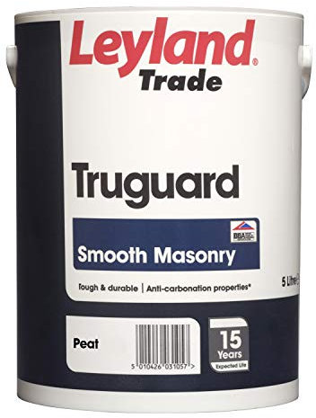 Leyland Trade 264736 Truguard Smooth Masonry Paint - Peat 5L