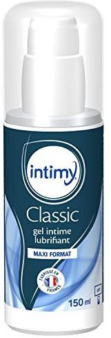 INTIMY - Gel Lubrifiant Intime Classic - 150 mL - MAXI FORMAT - Formulé à base d'eau - Sans parfum - Sensation Douceur - Compatible avec les Préservatifs - Fabriqué en France