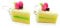 Miniblings Tortenstück Ohrringe Kuchen Torte Kuchenstück Minze Limette grün - Handmade Modeschmuck I Ohrhänger Ohrschmuck versilbert