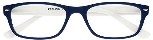 I NEED YOU Lesebrille Feeling, +3.00 Dioptrien, blau-weiß