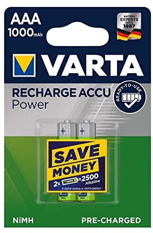 Varta NiMH Mikro AAA Akku (1,2V, 1000mAh) 2er Pack