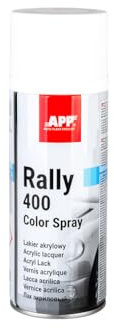 APP Rally 400 Color Spray - Bomboletta spray bianco lucido | Vernice spray bianco lucido | Bomboletta bianco lucido per tutte le superfici, ad alta copertura | 400 ml