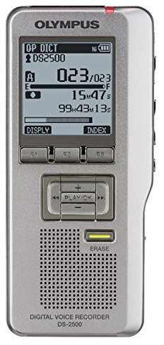 Olympus DS-2500 Registratore Vocale Digitale, Silver