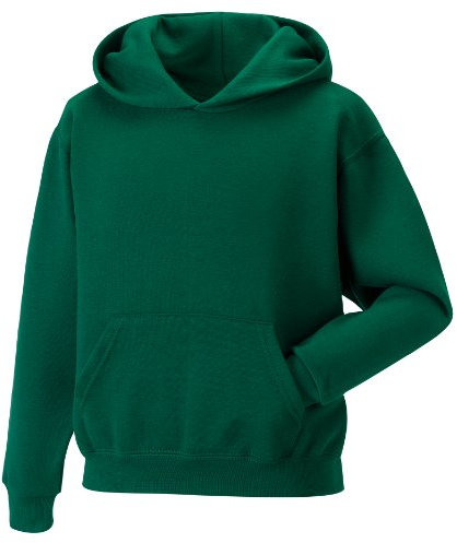 Jerzees Schoolgear Childrens Hooded Sweatshirt (9-10) (Bottle Green)