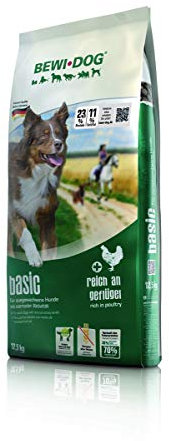 BEWI DOG Basic [12,5 kg] Hundefutter | Trockenfutter für Hunde | ohne Weizen & Soja | 80% tierisches Eiweiß | für große, mittlere & Kleine Rassen