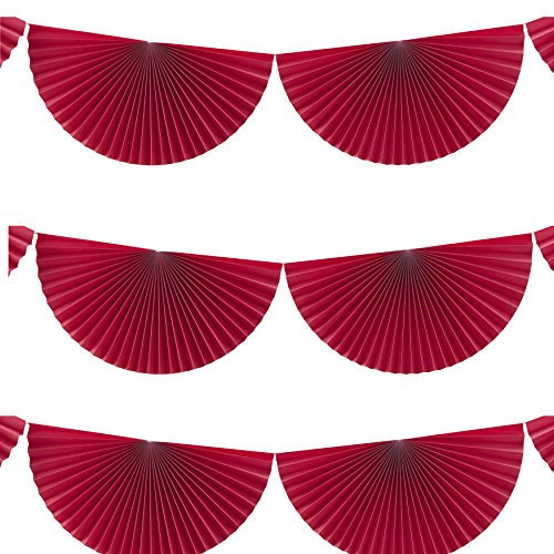 Ginger Ray Summer Fruits Hot Hanging Fan Decoration Paper Bunting Party Decoration, Pink