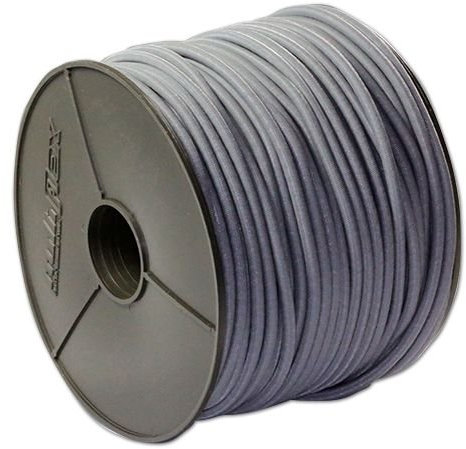 100 metri di corda elastica rivestita in PE 8 mm – Grigio – Corda di gomma | Tenditore in gomma | Fissaggio per terrazzo | Elastico per tenda da sole | Protezione della privacy | Tenditore | Corda di tensione | Gancio | Sfera | Ganci in plastica | Ganci in metallo | Gancio a spirale | ...