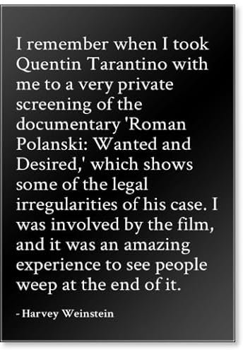 Kühlschrankmagnet, AufschriftI remember when I take Quentin Tarantino w. Harvey Weinstein Zitat, Schwarz