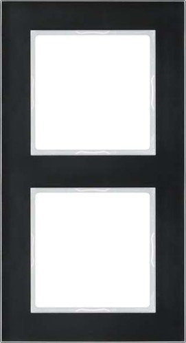 Jung AC 582 GL SW Rahmen Glas 2fach Serie A Creation schwarz