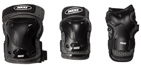 Roces Erwachsene 3 Pack Schützer Ventilated Schutzset, Black, XL