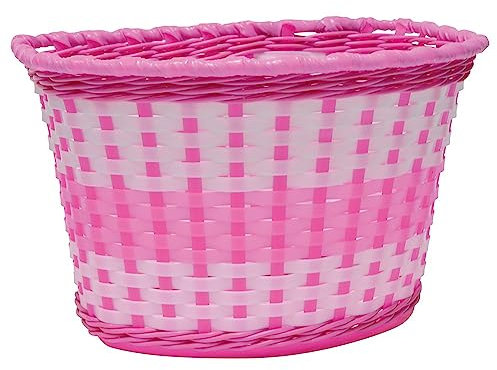 Oxford Panier de vélo tissé pour Fille Rose