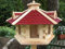 Vogelhaus Vogelhäuser (V36) Vogelfutterhaus Vogelhäuschen-aus Holz--Gaube Rot sehr Groß