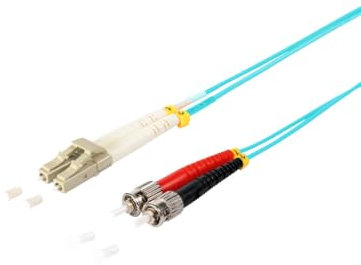 S/CONN maximum connectivity Duplex Patchkabel LC/ST 50/125µ OM3 aqua 10m