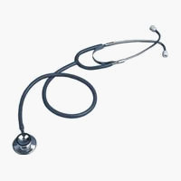 Stethoskop Doppelkopf in schwarz