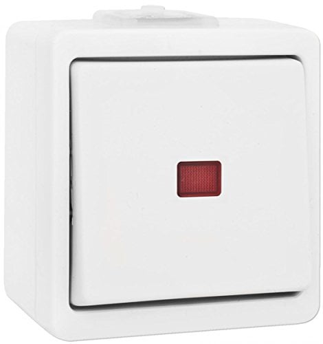 Globe Warehouse Vedder AP/FR Kontroll/Wechsel-Schalter, mit Glimmlampe, IP44, we