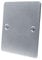 Electrical Blanking Plate Single 1 Gang - Satin Matt Chrome - Flat