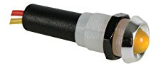 SEDER - 24VCY LED-Signalleuchte, 24V, ABS Chrom Gehäuse, Gelb 139224
