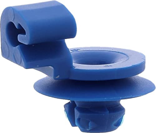 Restagraf - Fixations Agrafe de Tringle pour Serrure de Porte - Compatible avec Citroën, Nissan, Peugeot, Renault - Réf. 1276 - Sachet de 12, Bleu