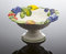 Bassano italienische Keramik mediterrane Obstschale mit Fuß, Etagere 31x16