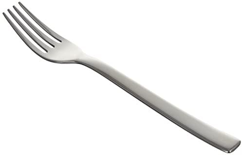 Alessi Dessert Fork in 18/10 Stainless Steel Mirror Polished, Silver, 17 x 18.8 x 5 cm