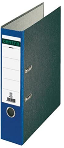 Centra 220122 Standard-Ordner (grauappe RC, mit Wolkenmarmor-Papier-Kaschierung, A4, 8 cm Rückenbreite) blau, Single