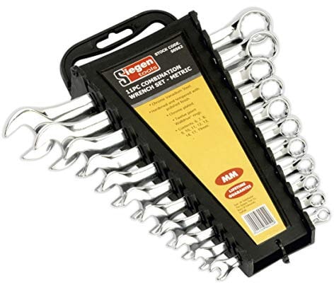 Sealey S0562 Metric Combination Spanner Set,Silver, 11 Pieces