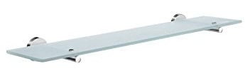 Smedbo Home Badezimmer Glas Regal mit Klammern, Silber/weiß