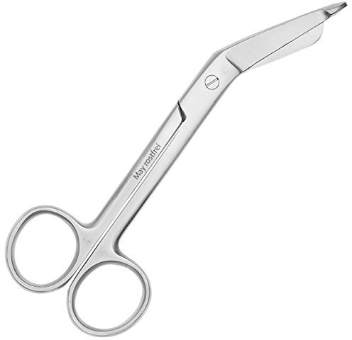 May - Tijeras para vendajes - Tijeras de primeros auxilios - Longitud: 18,5 cm - Acero inoxidable