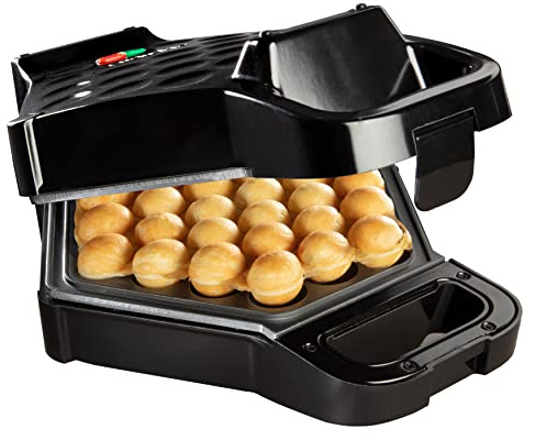Bubble Waffle Maker- elektrisk icke-stick Hong Kong Egg Waffler Iron Griddle - klar inom 5 minuter- gratis recept guide medföljer