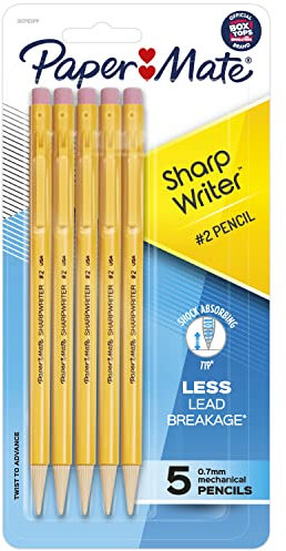 Papermate 3037631PP SharpWriter Lot de 6 porte-mines à pointe tournante 0,7 mm