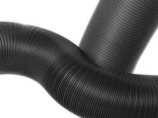 Aluflexrohr 2-lagig 125mm Gussgrau ohne Wandrose