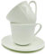 Pair of Large Breakfast Cups and Saucers in Plain White China