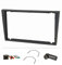 tomzz Audio 2439-013 Kit Radio Double DIN Compatible avec Opel Corsa C Combo Vectra C Meriva Gris fumé avec Adaptateur Quadlock ISO Fakra Antennes Alimentation fantôme DIN étrier de déverrouillage