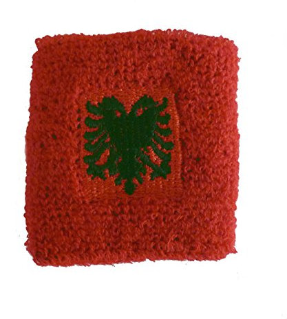 Wuerfel24 Schweißband/Armband/Handgelenkband ALBANIEN/ALBANIA 1 Stück