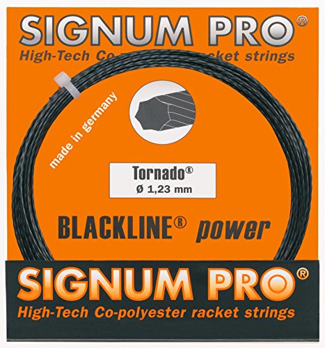Signum PRO Tornado Corda per Racchetta da Tennis 12 m, Nero, 1,29
