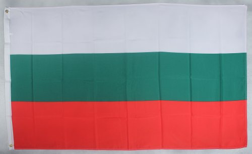Buddel-Bini Flagge Fahne ca. 90x150 cm : Bulgarien Nationalflagge Nationalfahne