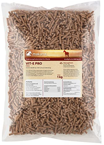 Makana VIT-E PRO Pellets für Pferde, mit Selen und Lysin, 1 kg