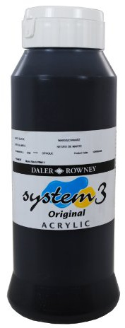 Daler – Rowney System 3 arcyclfarbe, 1 l – Mars Schwarz