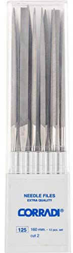 PFERD 12-teilig, Schweizer Hieb 2, 160mm, 12325164 – Für die mittelfeine Präzisionsbearbeitung kleinster Flächen, Durchbrüche, Geometrien, Profile und Radien, grau;silber;blau