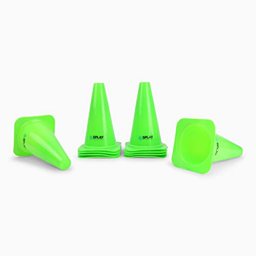 Splay Club Plastic Traffic Cones Safety Cones for Field Practice Outdoor Games Fitness Training Agility Set Parking Markings Waterproof Surface Pack of 4