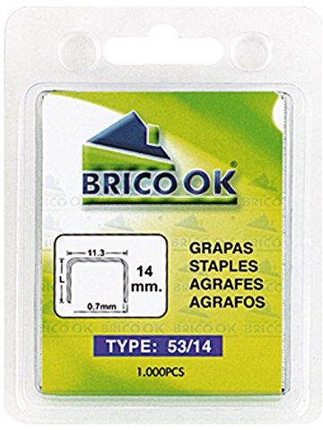 Brico Ok – Heftklammern Standar 53 Blister 1000 Brico Ok 8 mm