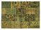 DALLIANCE ALLOVER Vintage Patchwork Velour Teppich in grün, Größe: 40x60 cm
